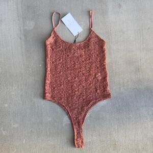 Pink lace bodysuit size small